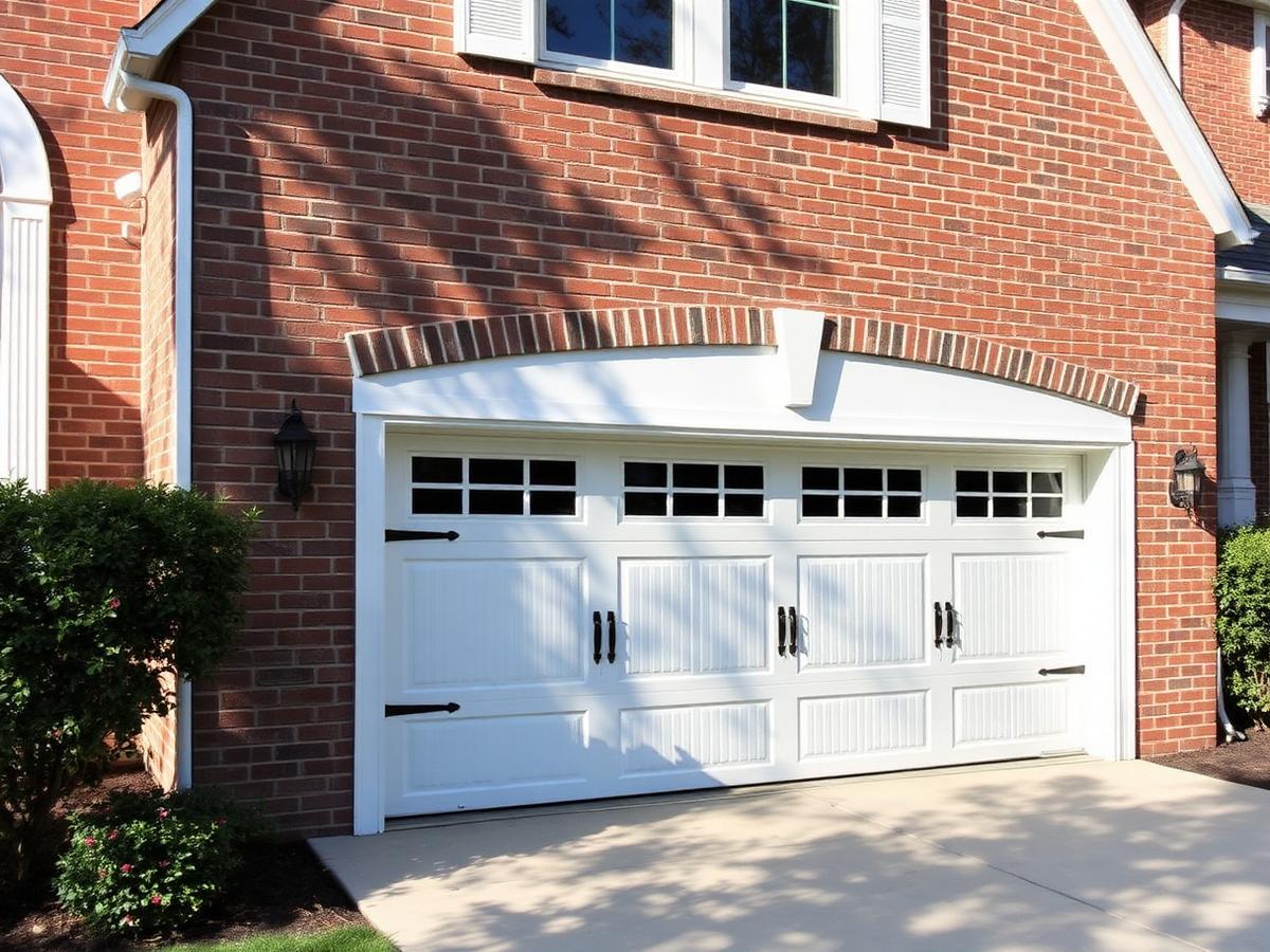 Carriage-style garage door installed by Indian Trail Garage Door Repair in Indian Trail, NC